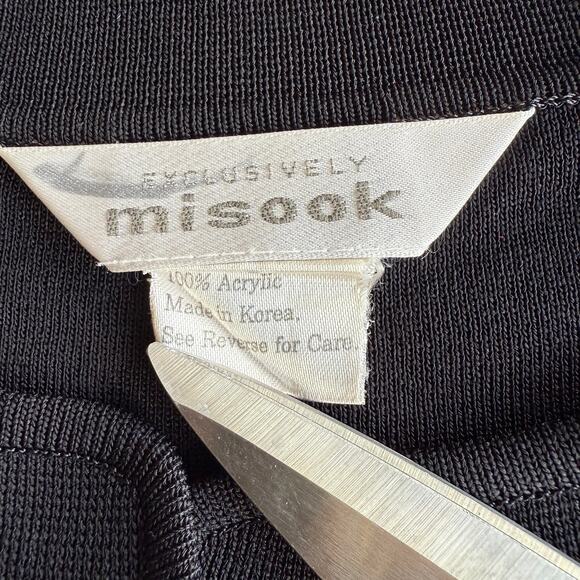 Exclusively Misook VTG Acrylic Decorative Button Minimalist‎ Cardigan Sweater M - Picture 4 of 7